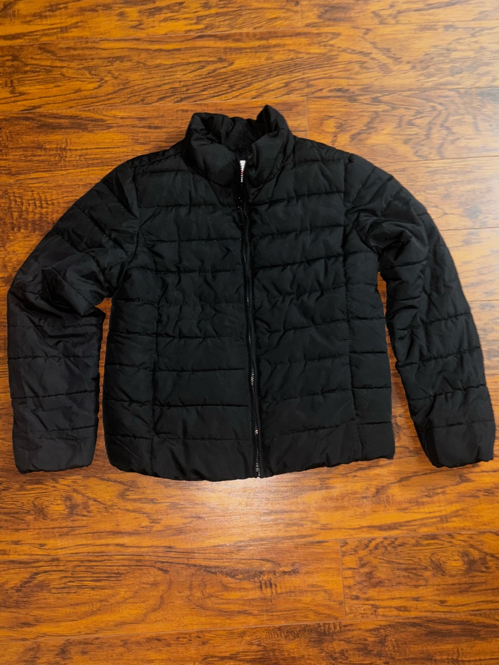 The Children’s Place Quilted Puffer Jacket Full-Zip Black Winter Coat Girls XL